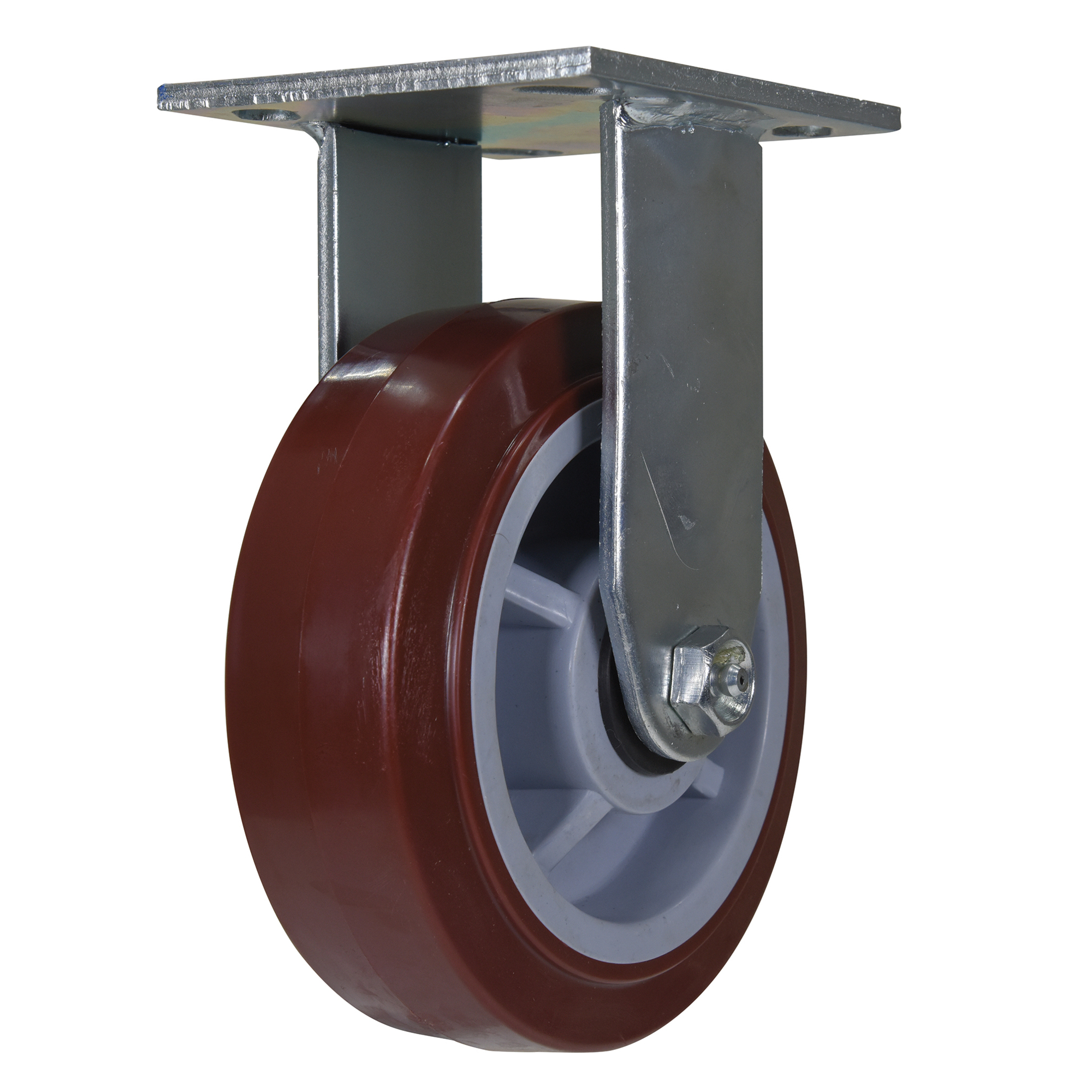 Vestil Polyurethane Rigid Caster - 6in. x 2in., 750-Lb. Capacity, Maroon, Model# CST-VE-6X2PUP-R